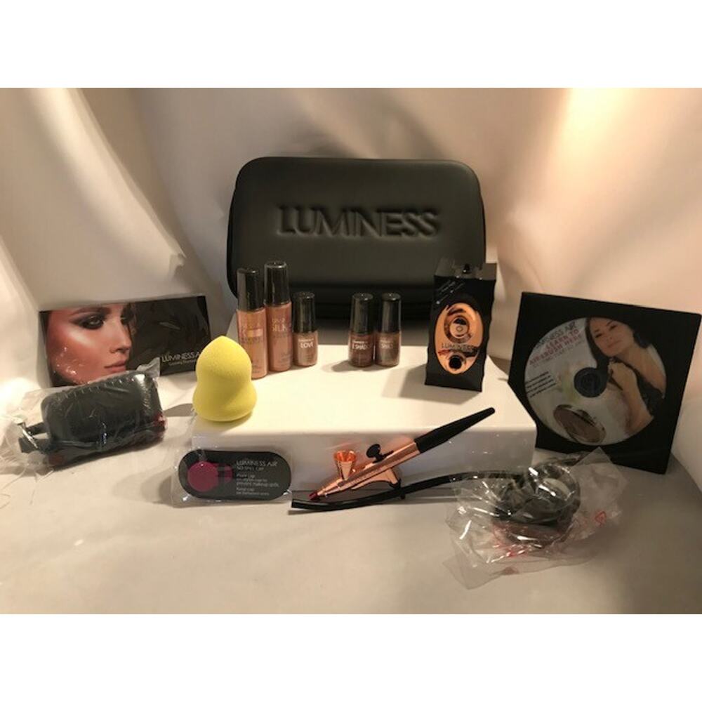 Luminess Airbrush ICON Makeup System No drip Stylus 5pc Makeup+Travel Case+ GIFT